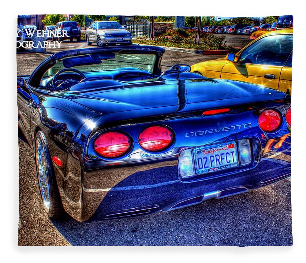 Hdr Fleece Blanket featuring the photograph 02 Perfect Vette by Randy Wehner