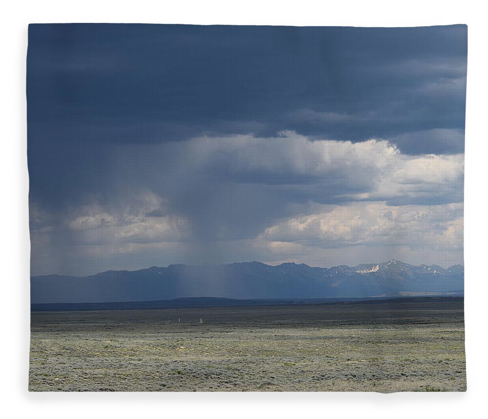 Clouds Fleece Blanket featuring the photograph Storm Lake John SWA Walden CO by Margarethe Binkley