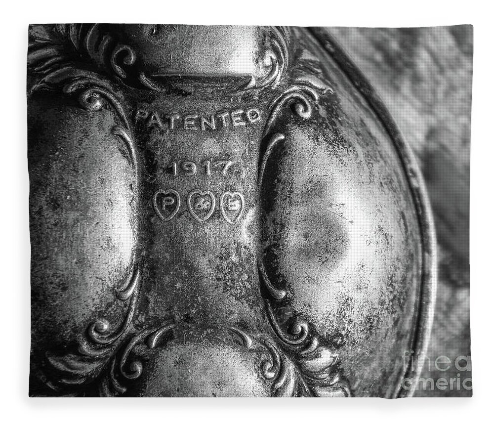 Macro Fleece Blanket featuring the photograph Antique Tea Strainer #1 by Phil Perkins