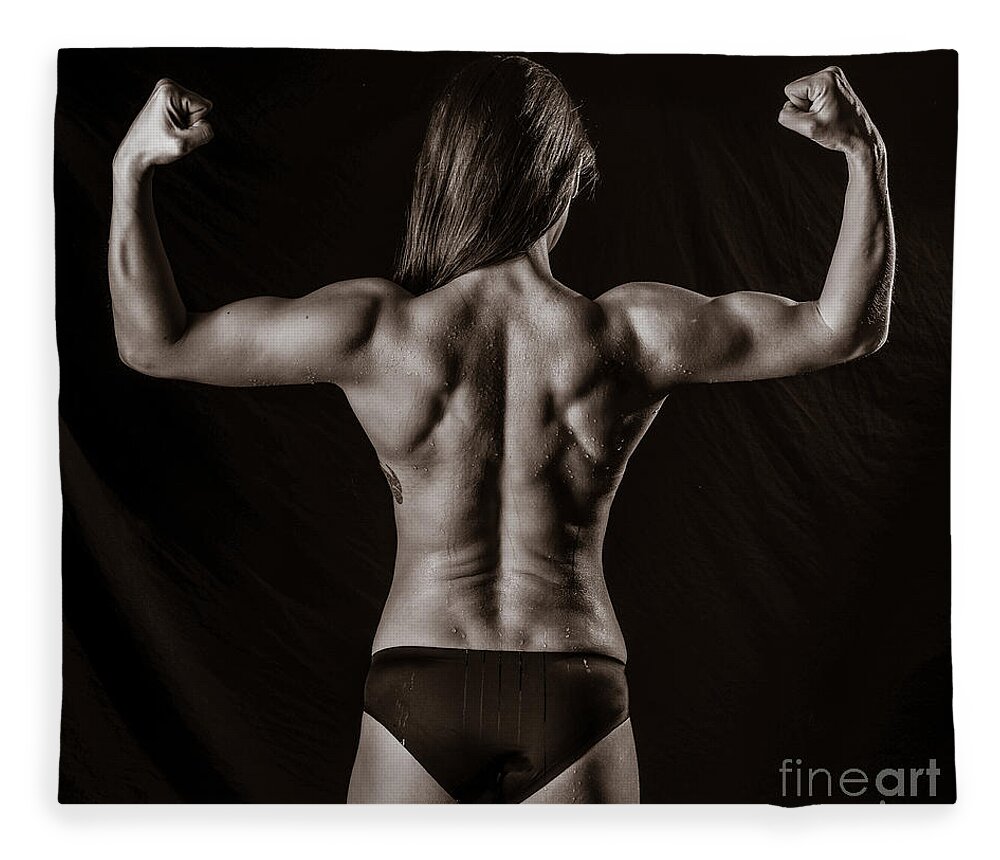 Health Fleece Blanket featuring the photograph Back Muscles #2 by Jt PhotoDesign