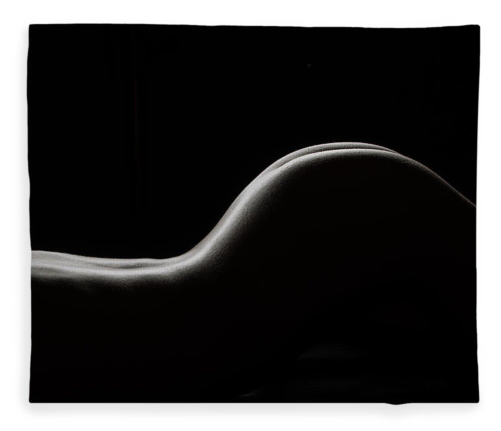 Nude Fleece Blanket featuring the photograph Bodyscape 254 by Michael Fryd