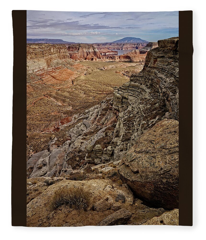 Alstrom Point Fleece Blanket featuring the photograph Canyon Vista #1 by Leda Robertson