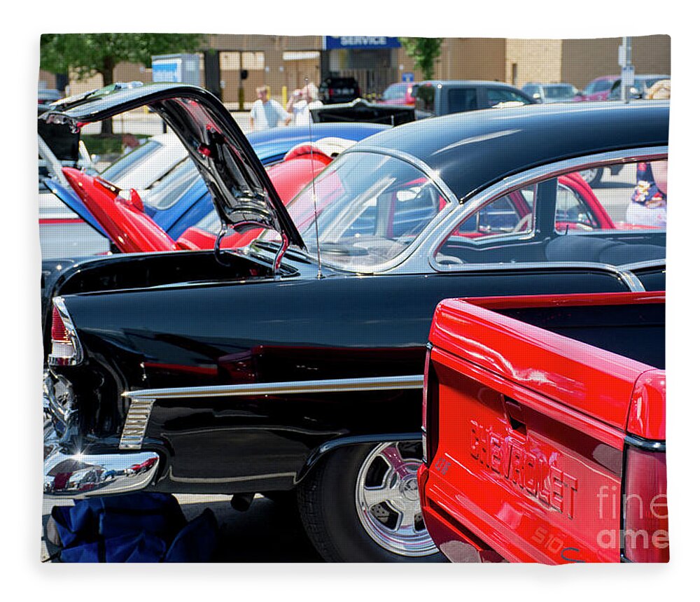 Fineartroyal Fleece Blanket featuring the photograph Classic Car #1 by FineArtRoyal Joshua Mimbs
