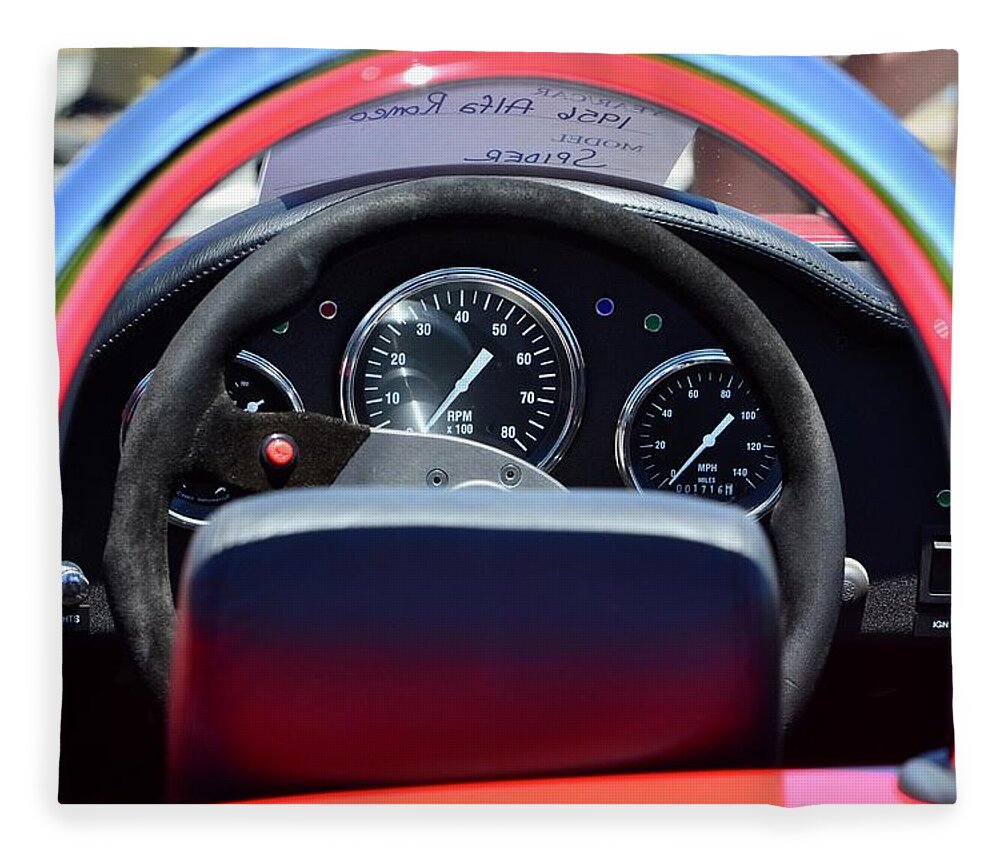  Fleece Blanket featuring the photograph Classic Sports Car Details #1 by Dean Ferreira
