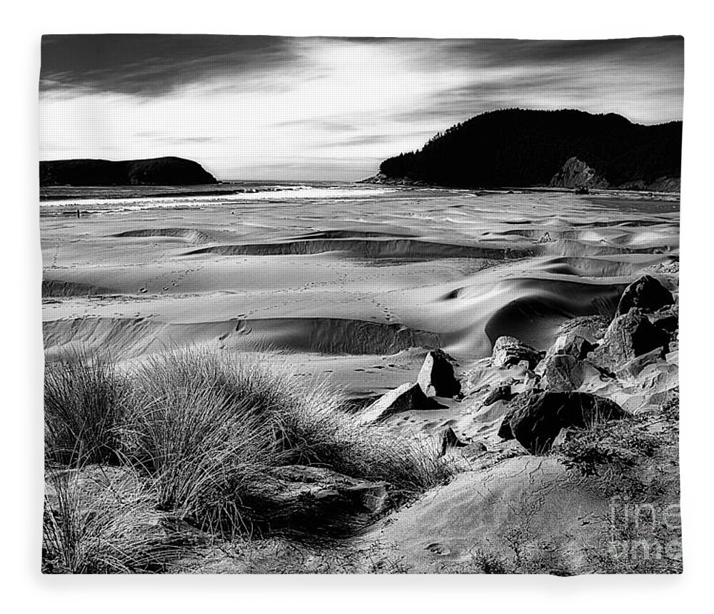 Landscape Fleece Blanket featuring the photograph Dunes #1 by Lauren Leigh Hunter Fine Art Photography
