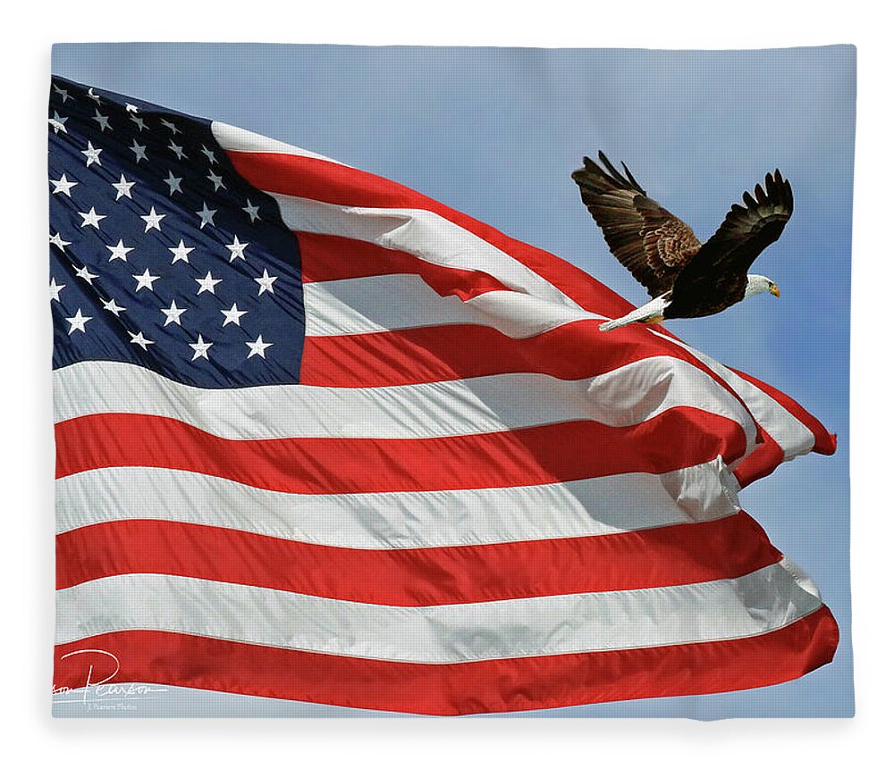 American Flag Fleece Blanket featuring the photograph Freedom #1 by Jackson Pearson