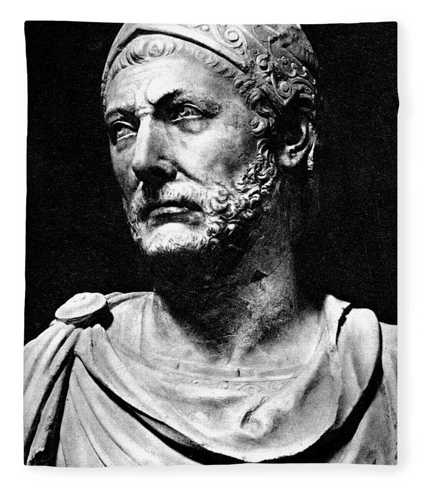 History Fleece Blanket featuring the photograph Hannibal, Carthaginian Military by Photo Researchers