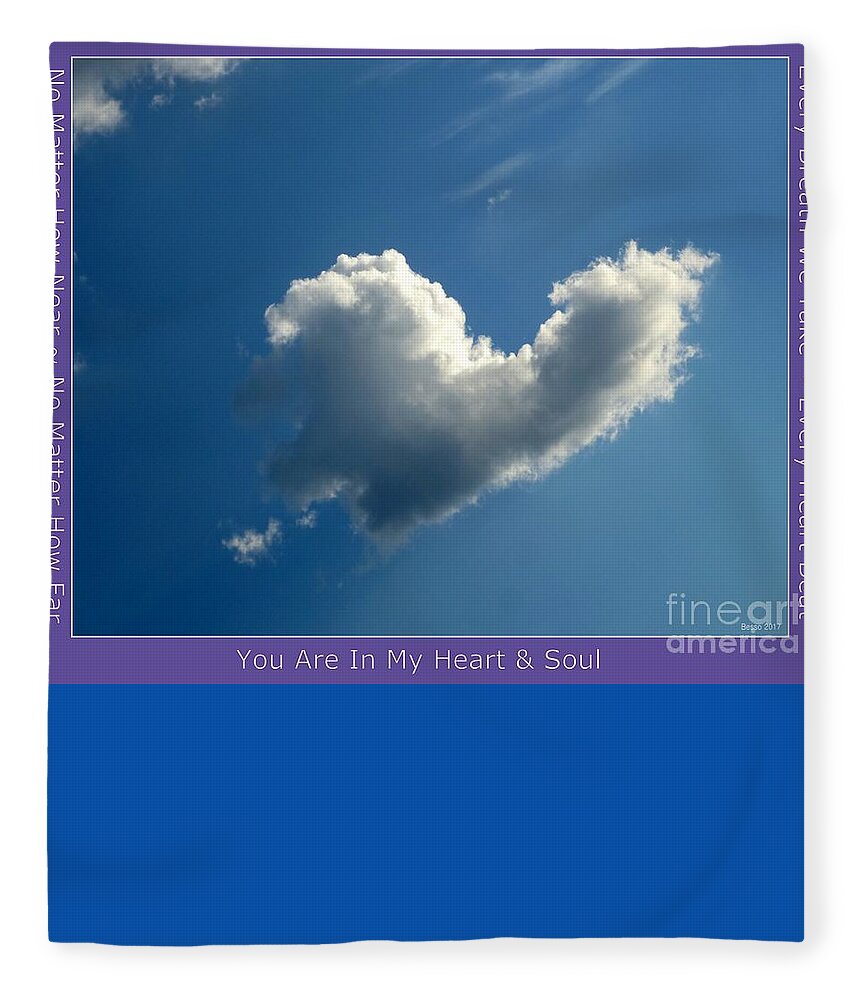 Heart Fleece Blanket featuring the photograph Heart Cloud Sedona by Mars Besso