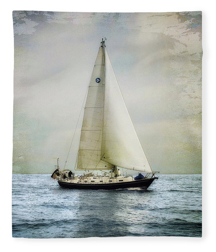 Boat Fleece Blanket featuring the photograph Homeward Bound #1 by Karen Lynch