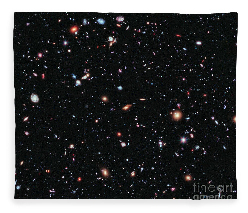 Hubble Ultra Deep Field Fleece Blanket featuring the photograph Hubble eXtreme Deep Field by Nasa
