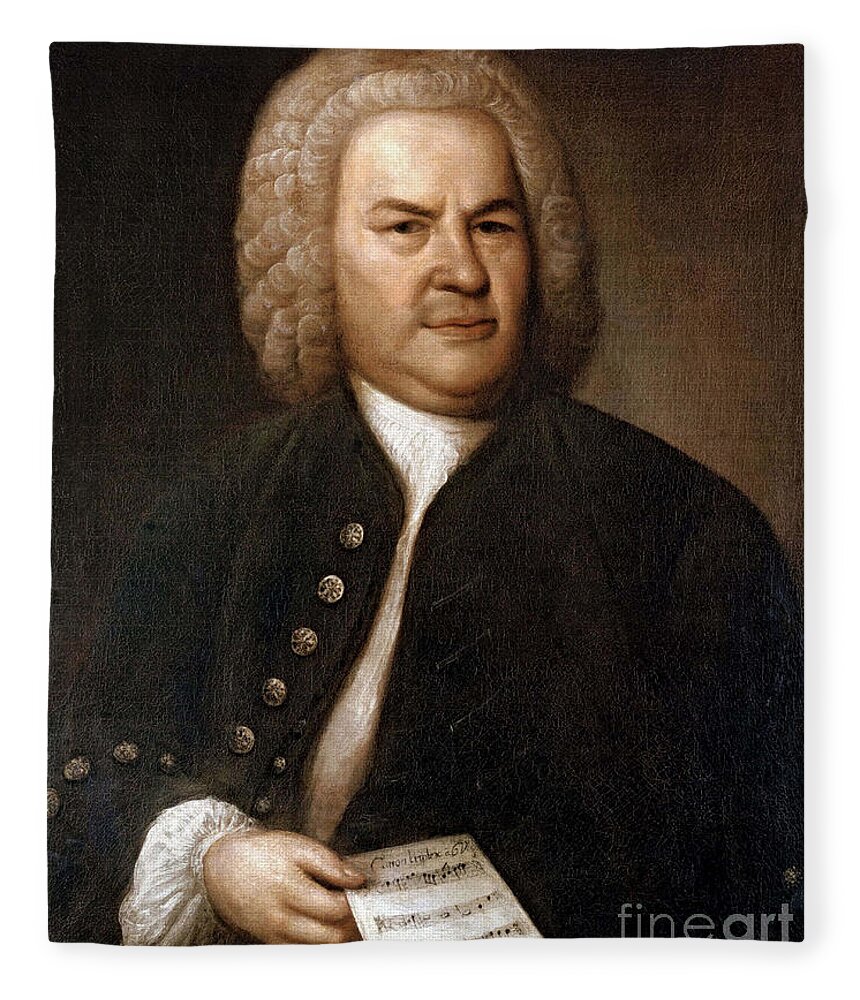 Art Fleece Blanket featuring the photograph Johann Sebastian Bach, German Baroque by Photo Researchers