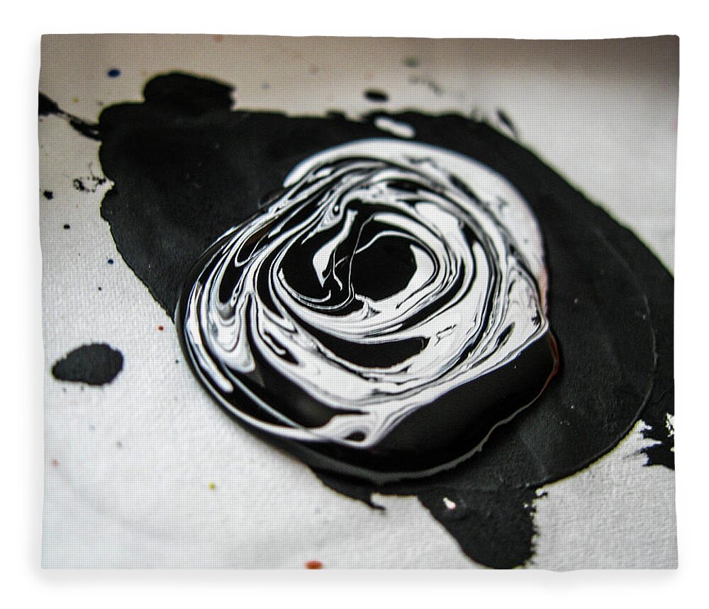 Acrylic Paint Fleece Blanket featuring the photograph Melted Yin-yang #1 by Bradley Dever