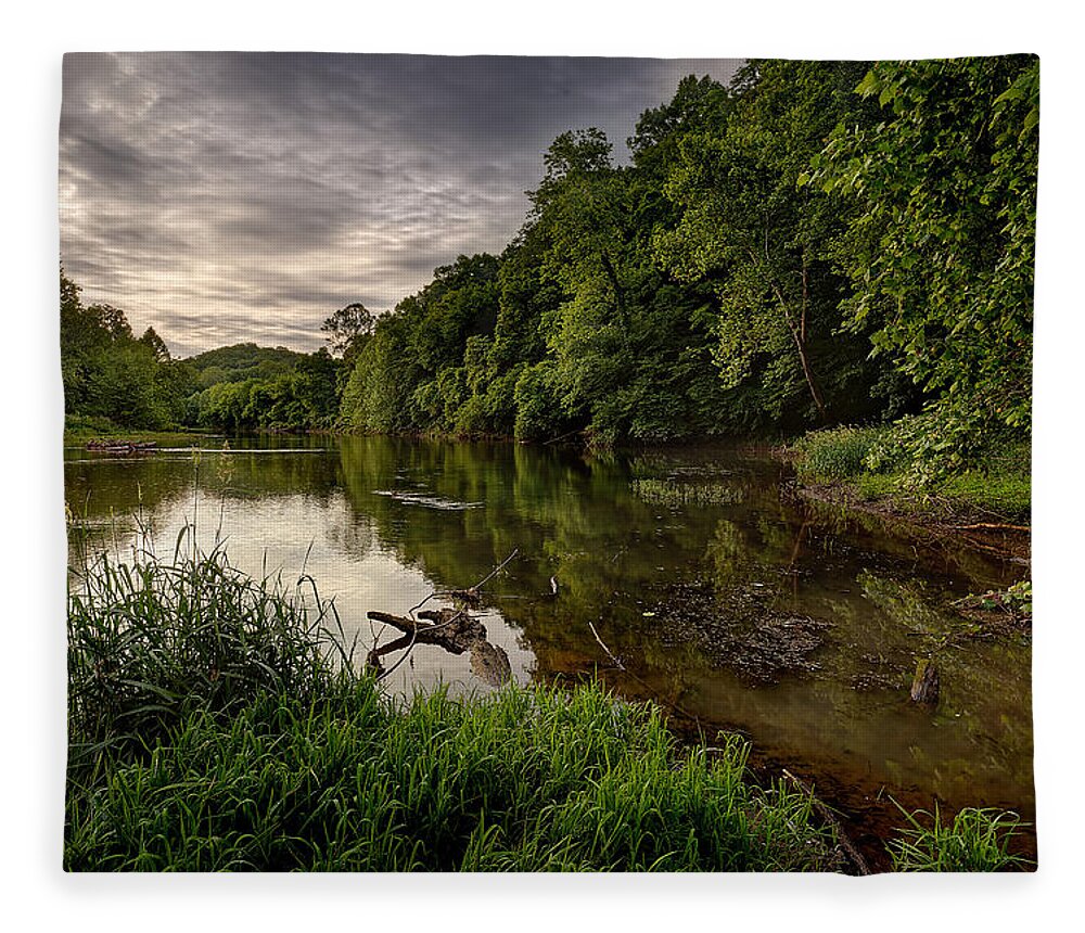 2015 Fleece Blanket featuring the photograph Meramec River by Robert Charity
