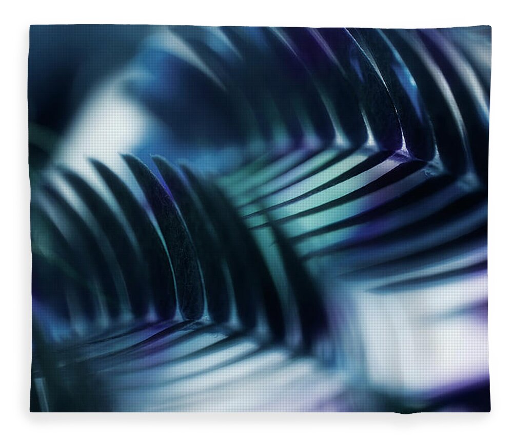 Mimosa Fleece Blanket featuring the photograph Mimosa Leaf Abstract 2 #1 by Mike Eingle