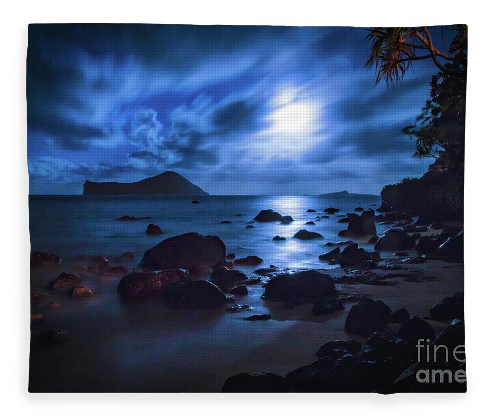 Moon Glow Fleece Blanket featuring the photograph Moon Glow #1 by Mitch Shindelbower