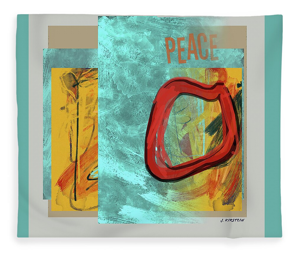 Peace Fleece Blanket featuring the digital art Peace #1 by Janis Kirstein