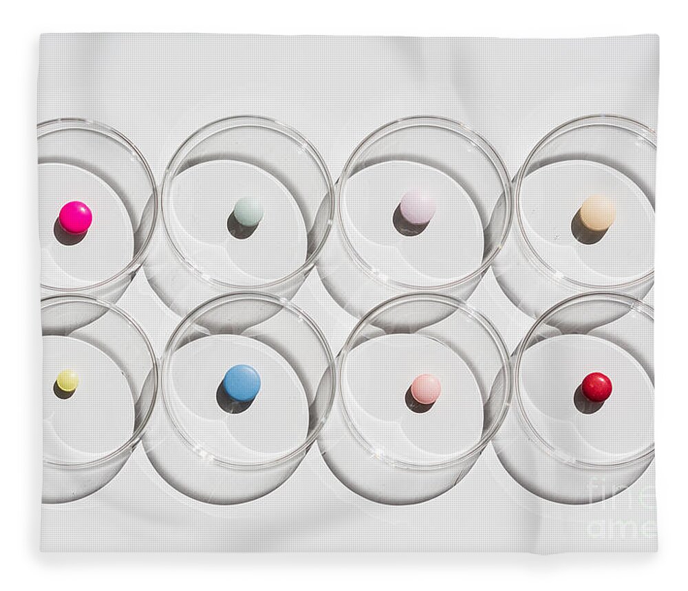 Color Fleece Blanket featuring the photograph Pharmaceutical Research #1 by Voisin/Phanie