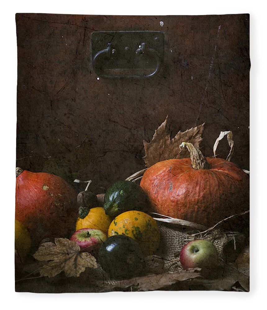Pumpkin Fleece Blanket featuring the photograph Pumpkins by Jelena Jovanovic