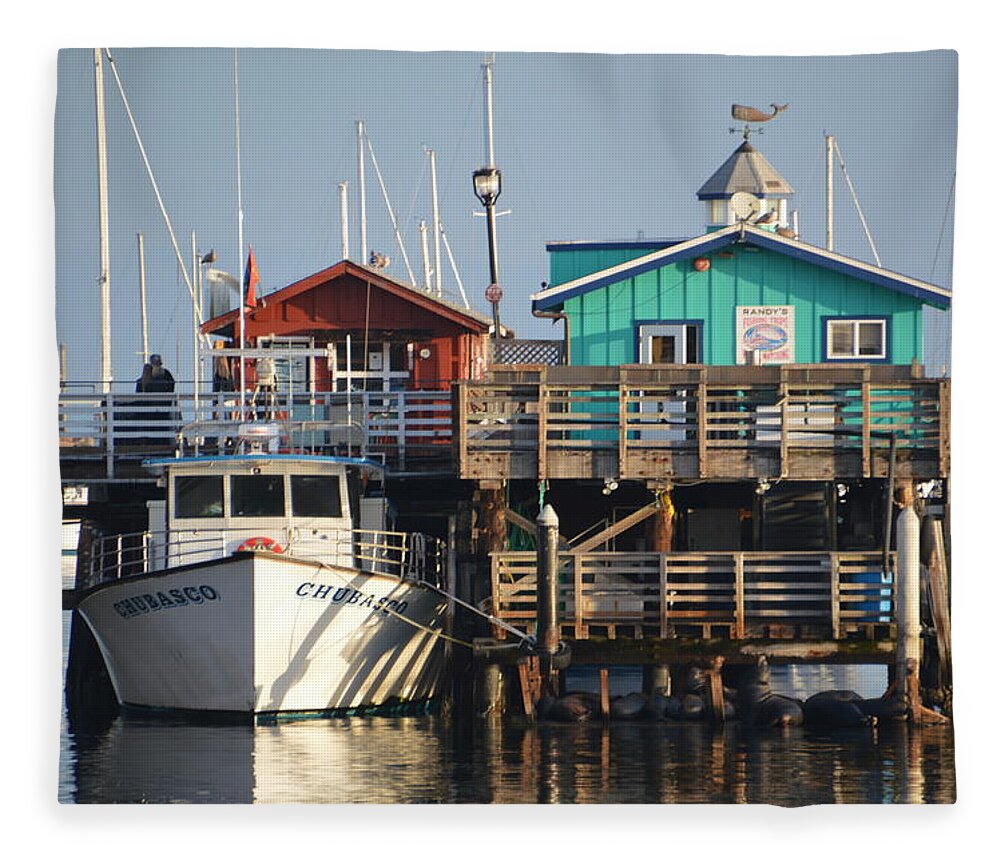 Barbara Snyder Fleece Blanket featuring the photograph Randy's Whale Watching And Fishing Trips #2 by Barbara Snyder