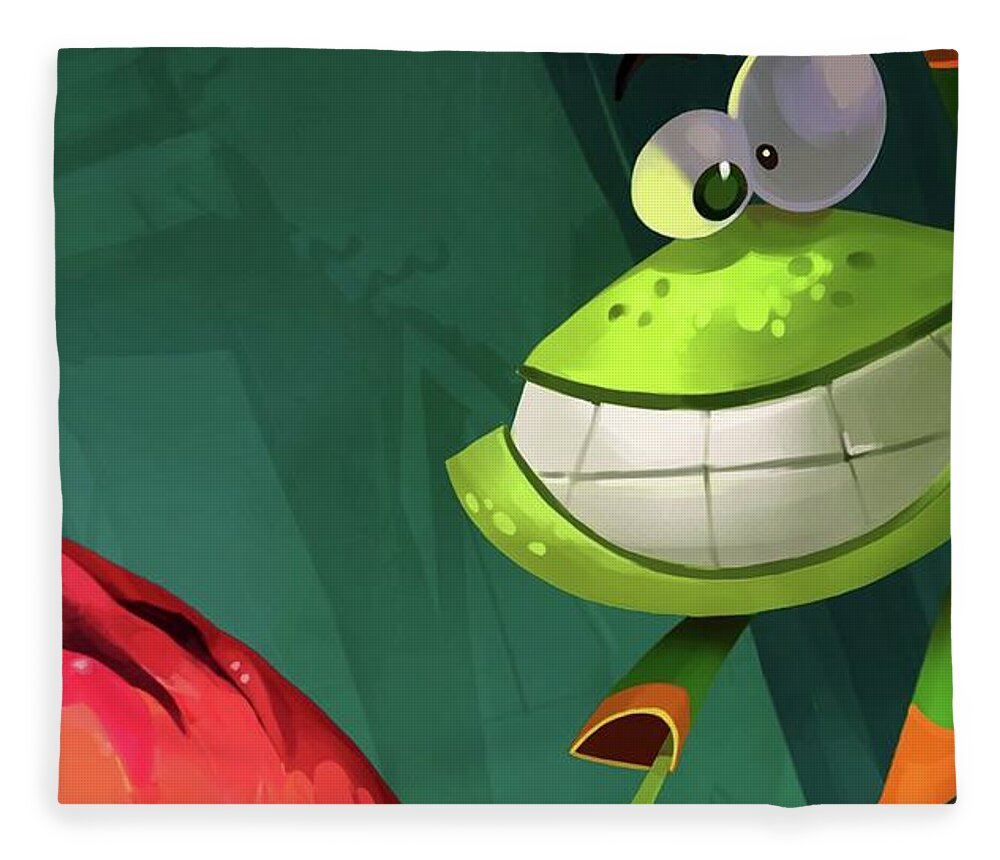 Rayman Legends Fleece Blanket featuring the digital art Rayman Legends #1 by Maye Loeser