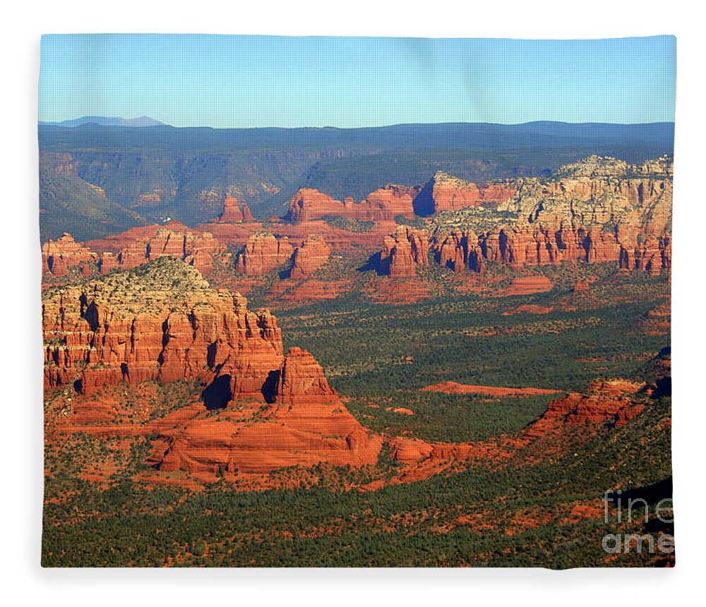 Red Mountains Fleece Blanket featuring the photograph Sedona #1 by Julie Lueders 