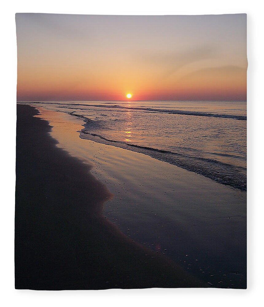 Photography Fleece Blanket featuring the photograph Sunrise Over The Atlantic Ocean #1 by Phil Perkins