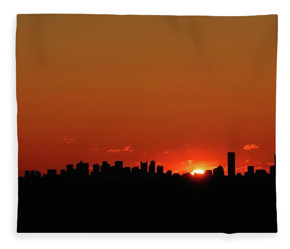 Sunset Fleece Blanket featuring the digital art Sunset #1 by Maye Loeser
