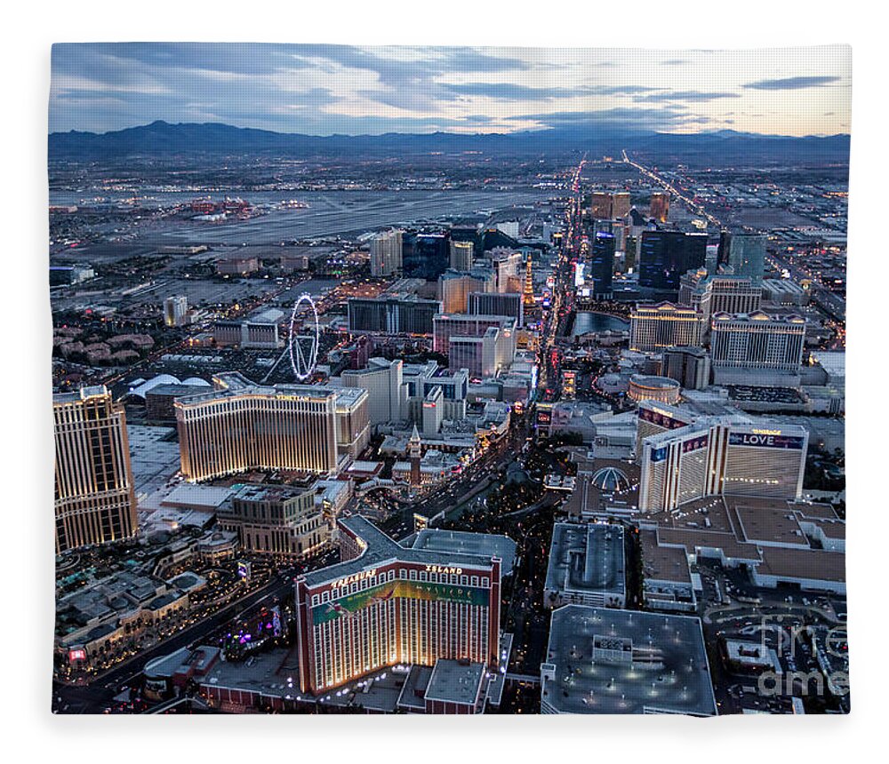 Las Vegas Fleece Blanket featuring the photograph The Strip at night, Las Vegas #1 by PhotoStock-Israel