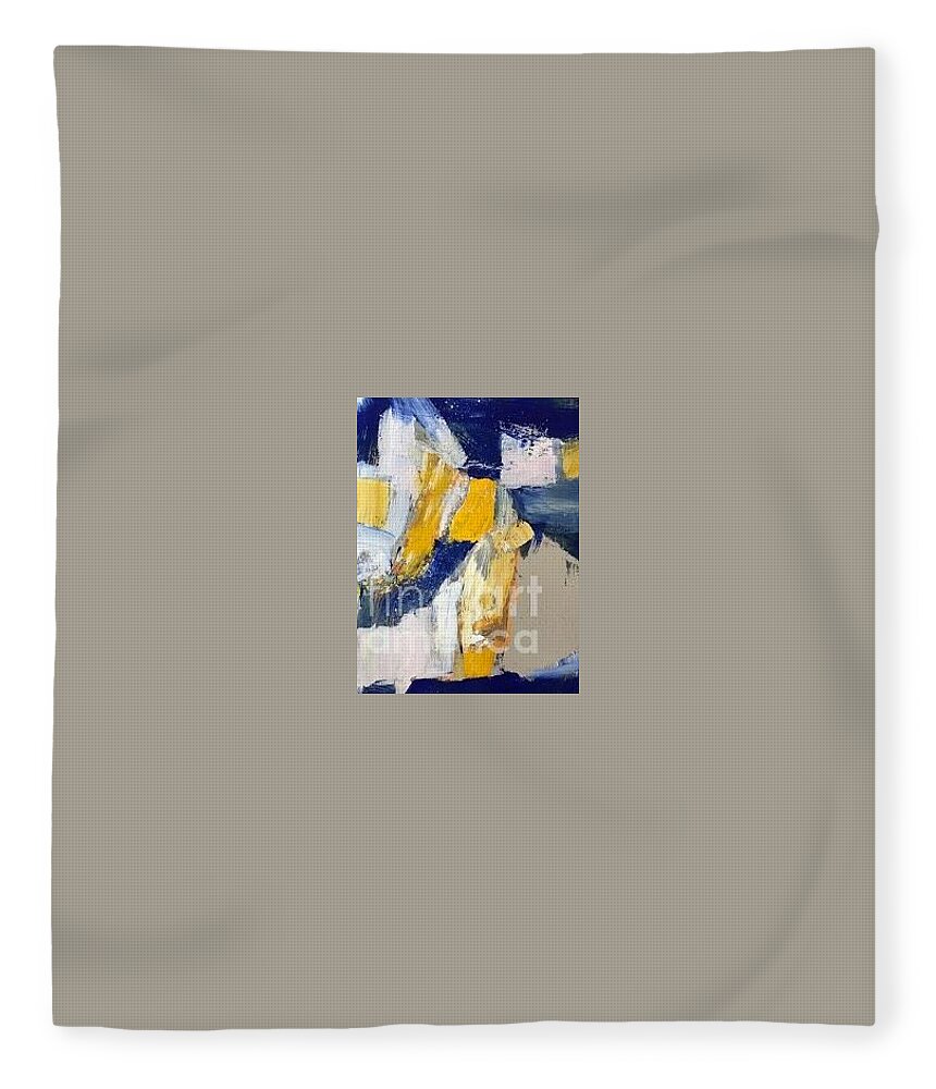 Time And Space Fleece Blanket featuring the painting Untitled 1 by Fereshteh Stoecklein