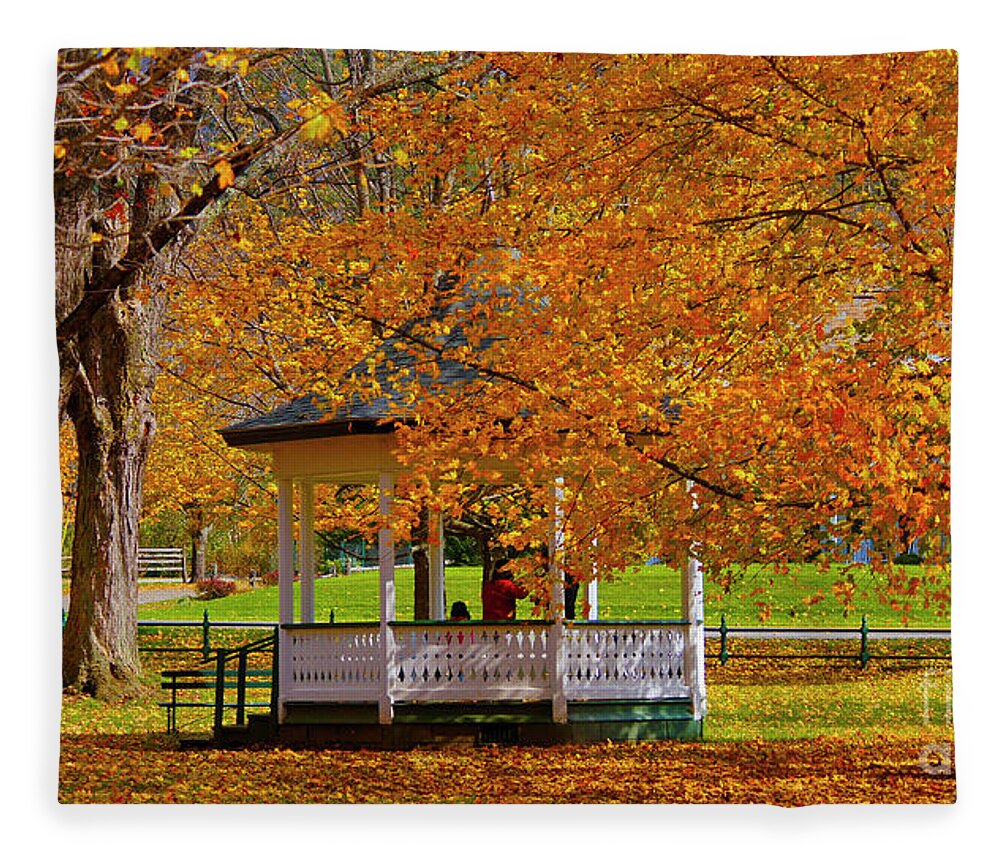 Fall Foliage Fleece Blanket featuring the photograph Weston Vermont #2 by Scenic Vermont Photography