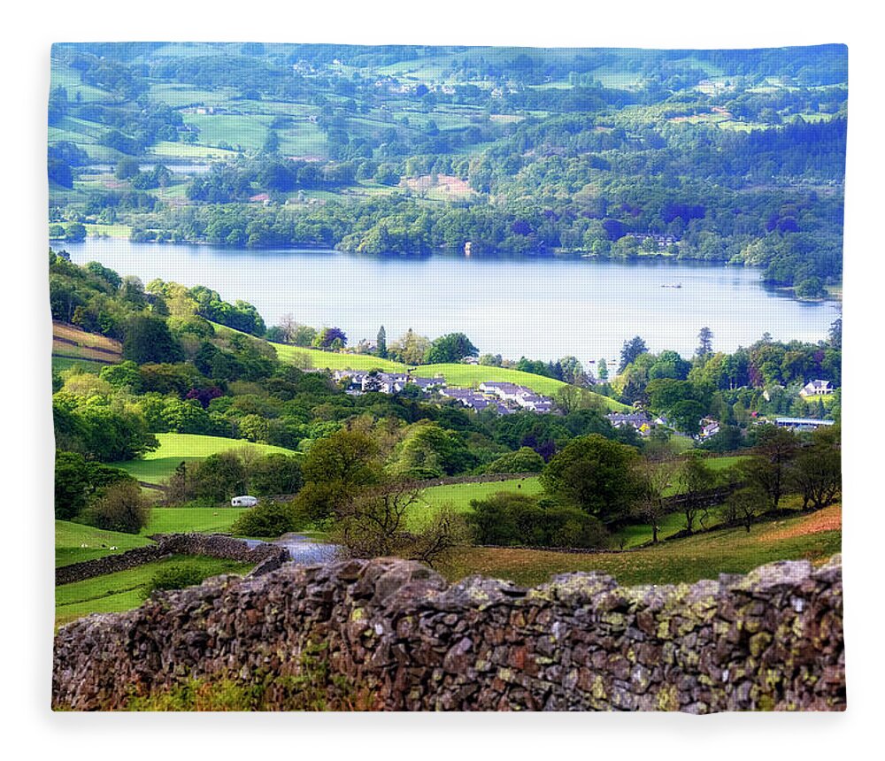 Windermere Fleece Blanket featuring the photograph Windermere - Lake District by Joana Kruse