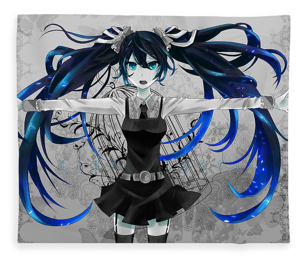Vocaloid Fleece Blanket featuring the digital art Vocaloid #101 by Super Lovely
