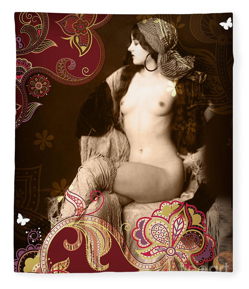 Nostalgic Seduction Fleece Blanket featuring the photograph Nostalgic Seduction Goddess #22 by Chris Andruskiewicz