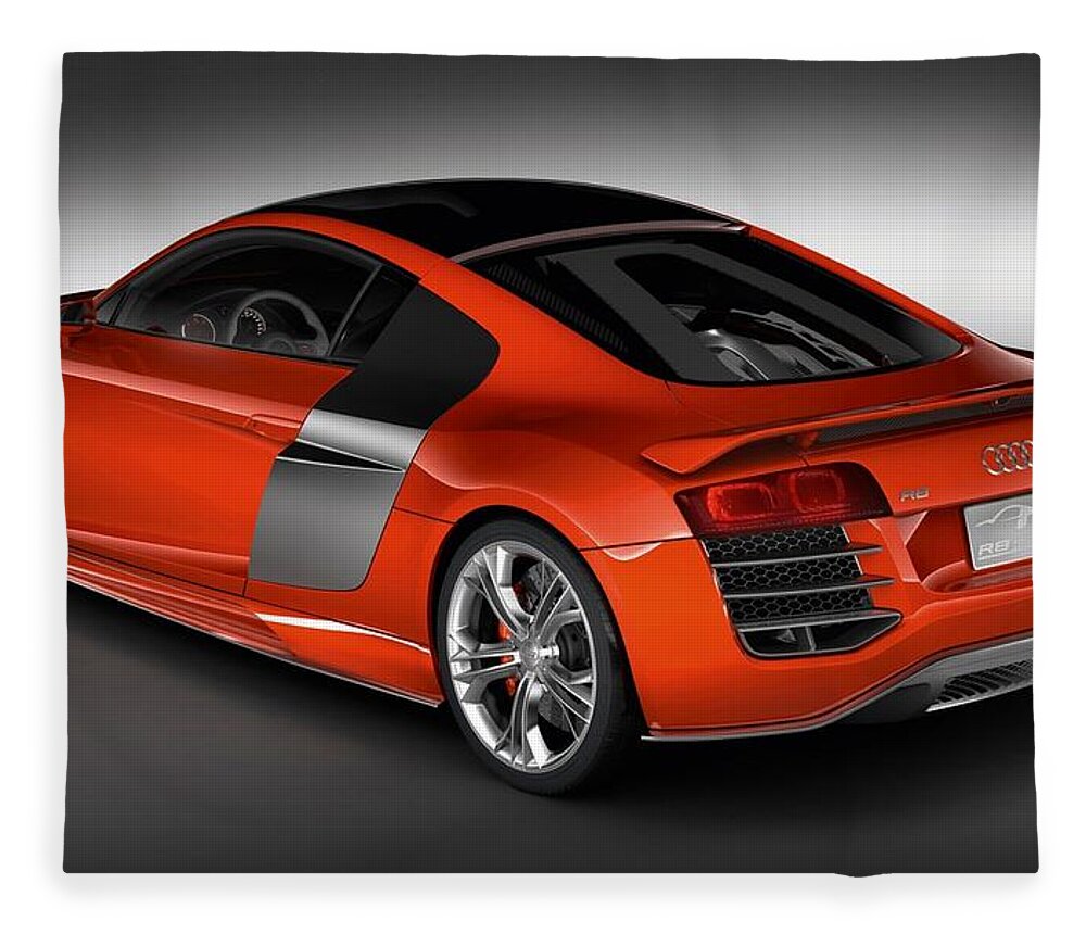 Audi Fleece Blanket featuring the digital art Audi by Super Lovely