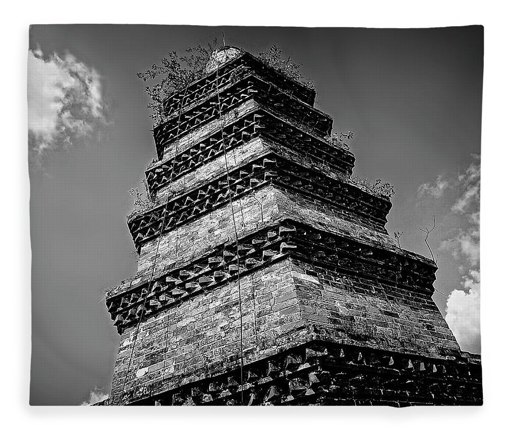 China Fleece Blanket featuring the photograph China Guilin landscape scenery photography #17 by Artto Pan