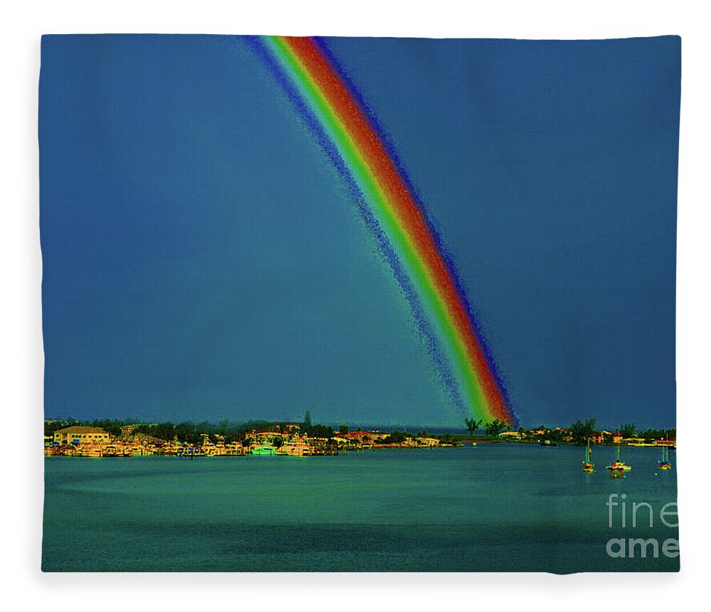 Rainbow Fleece Blanket featuring the photograph 17- Somewhere... by Joseph Keane