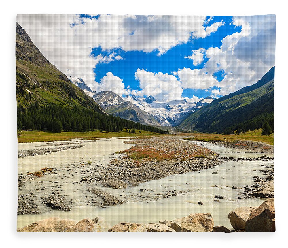Bavarian Fleece Blanket featuring the photograph Swiss Mountains #17 by Raul Rodriguez