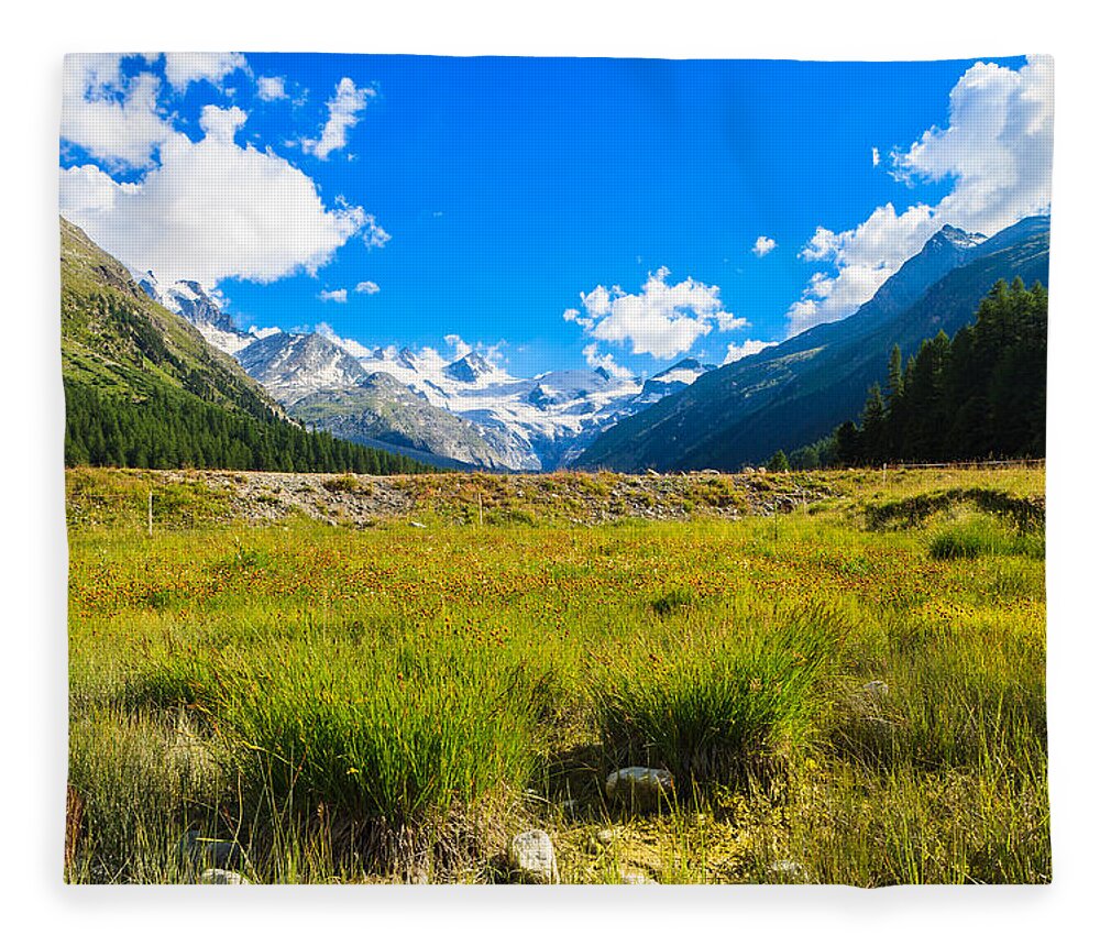 Bavarian Fleece Blanket featuring the photograph Swiss Mountains #19 by Raul Rodriguez
