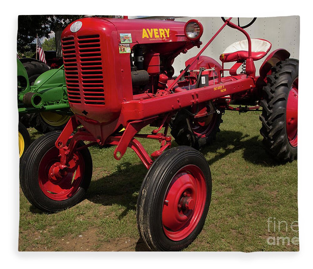 Tractor Fleece Blanket featuring the photograph 1947 Avery Tractor by Mike Eingle