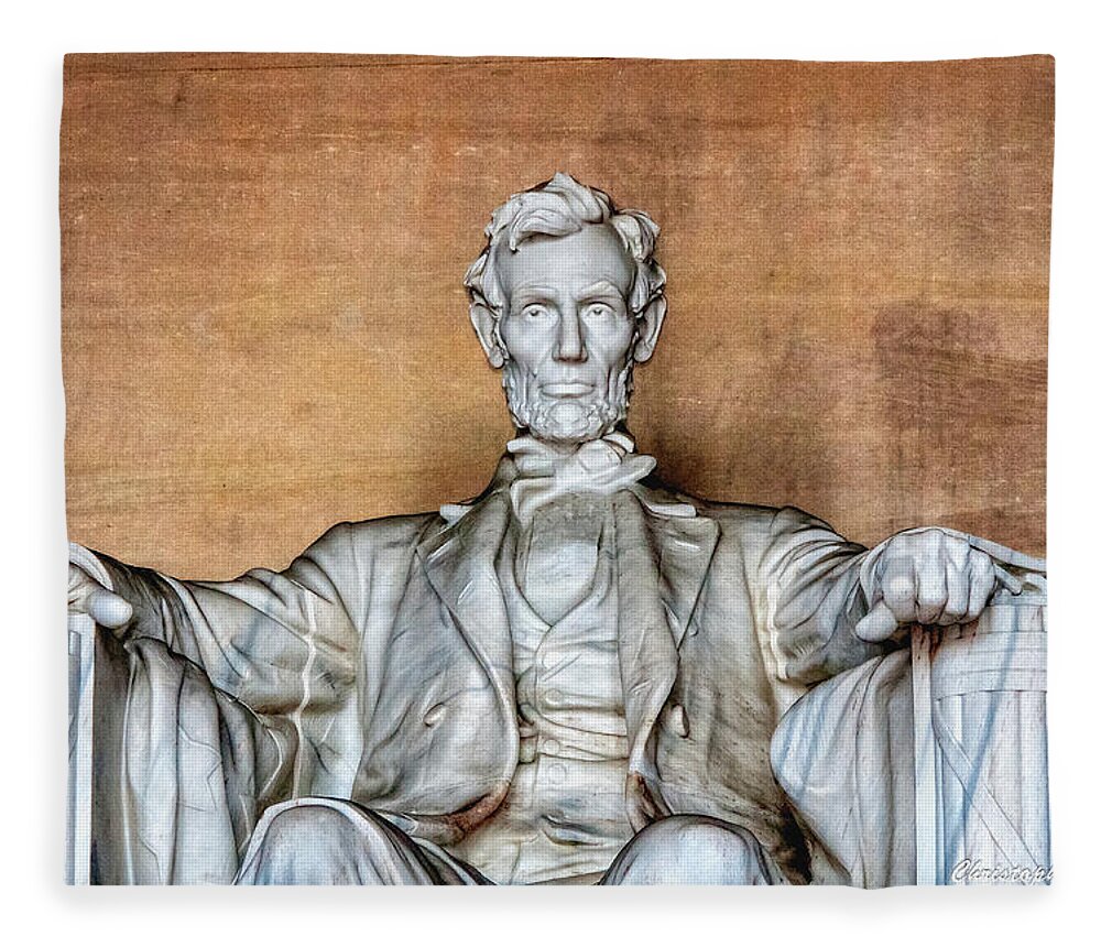 Abraham Lincoln Fleece Blanket featuring the photograph Abraham Lincoln by Christopher Holmes
