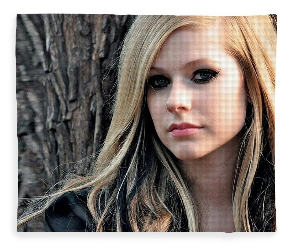 Avril Lavigne Fleece Blanket featuring the photograph Avril Lavigne #2 by Jackie Russo