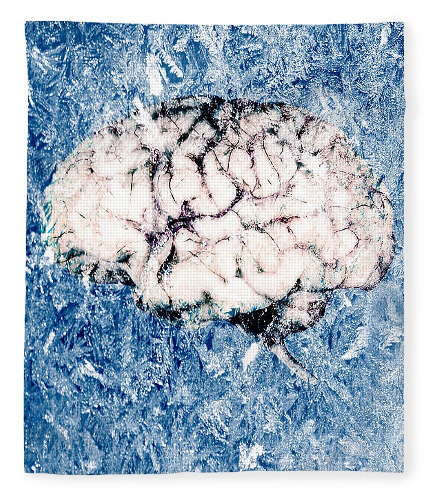 Brain Fleece Blanket featuring the photograph Brain Freeze #2 by George Mattei
