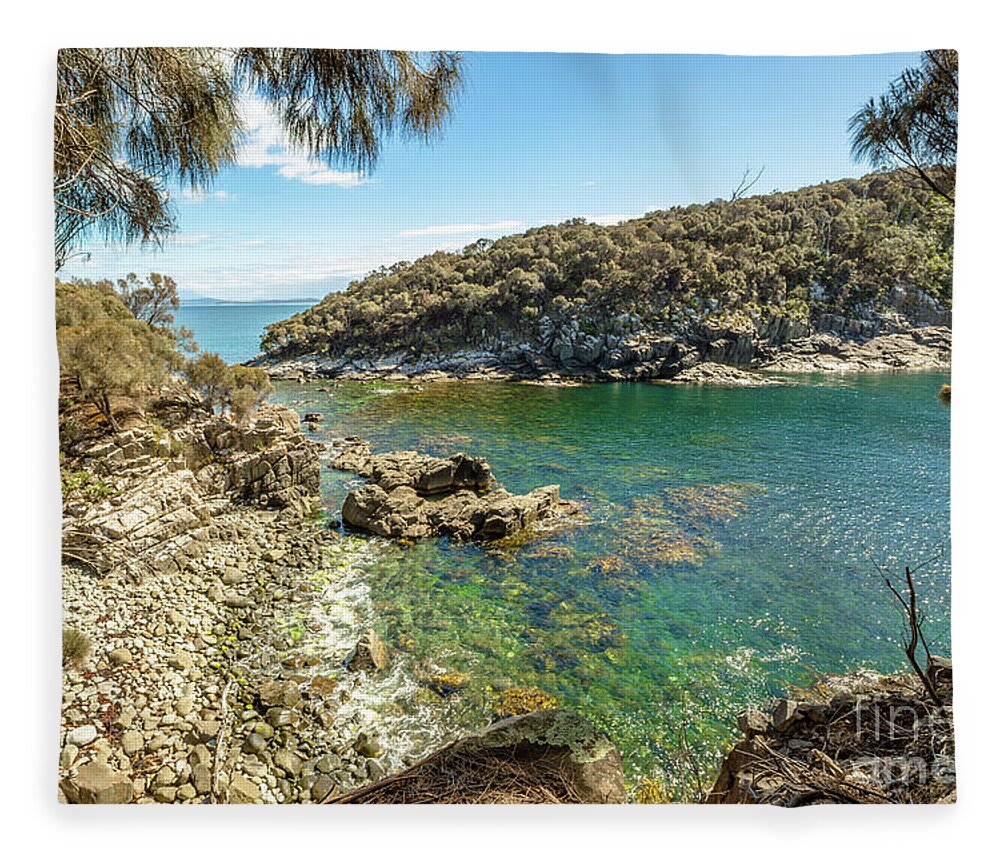 Australian Fleece Blanket featuring the photograph Bruny Island Tasmania #2 by Benny Marty