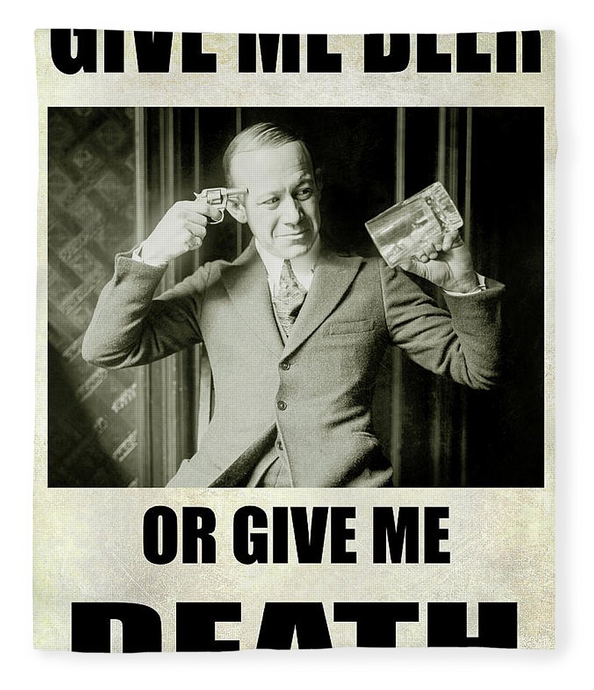 Prohibition Fleece Blanket featuring the photograph Give Me Beer or Give Me Death #2 by Jon Neidert