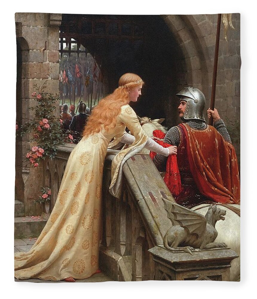 God Speed Fleece Blanket featuring the painting God Speed by Edmund Blair Leighton