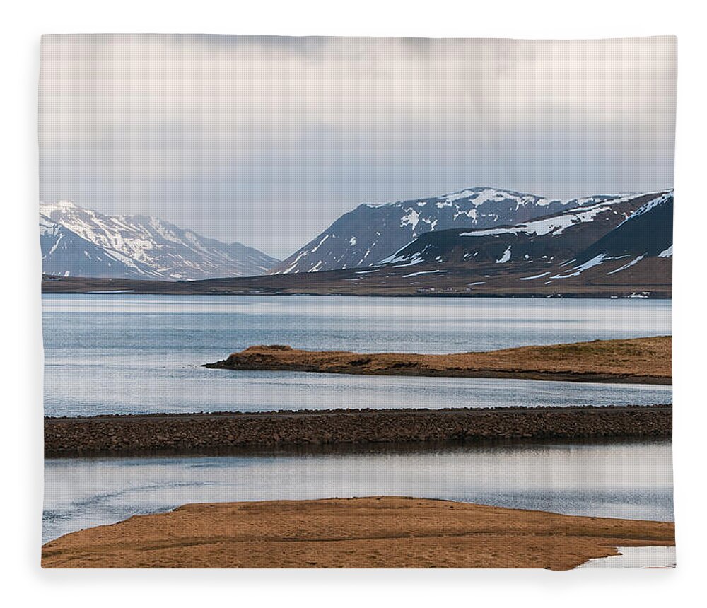 Icelandic Fleece Blanket featuring the photograph Icelandic mountain Landscape by Michalakis Ppalis