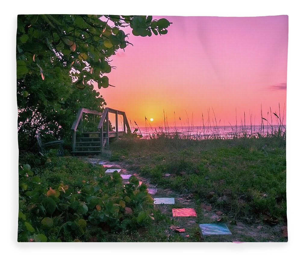  Fleece Blanket featuring the photograph My Atlantic Dream - Sunrise #1 by Carlos Avila