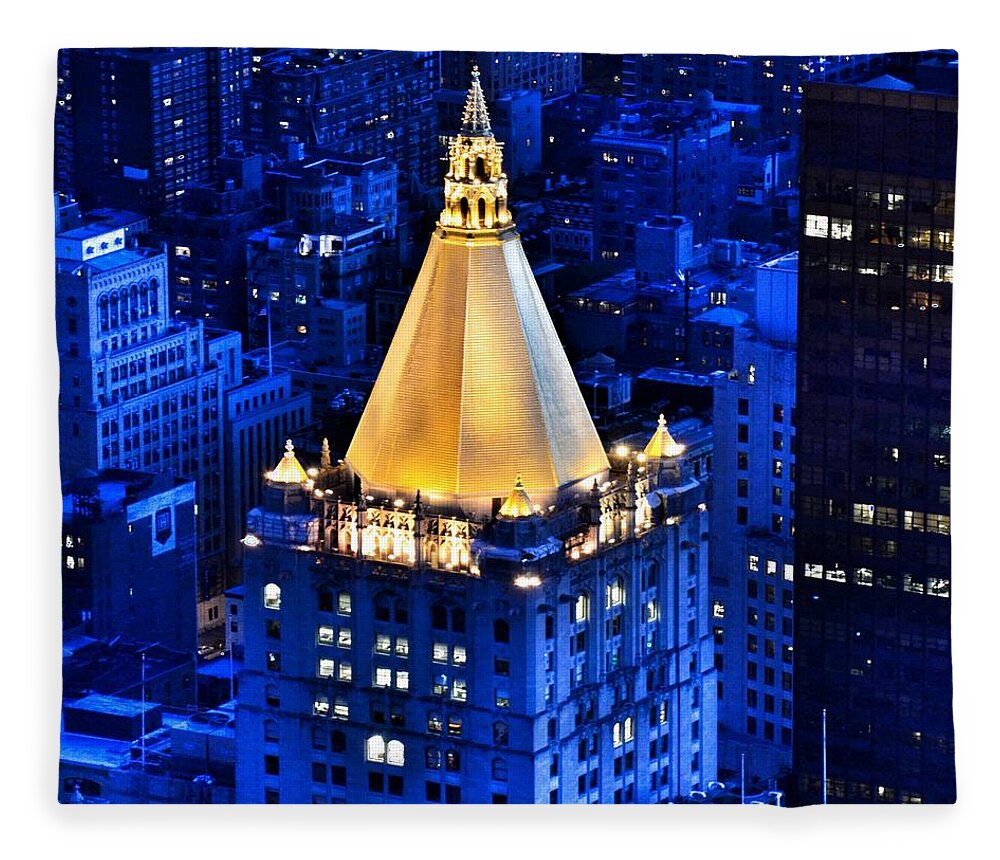 New York Life Building Fleece Blanket featuring the photograph New York Life Building #2 by Marianna Mills