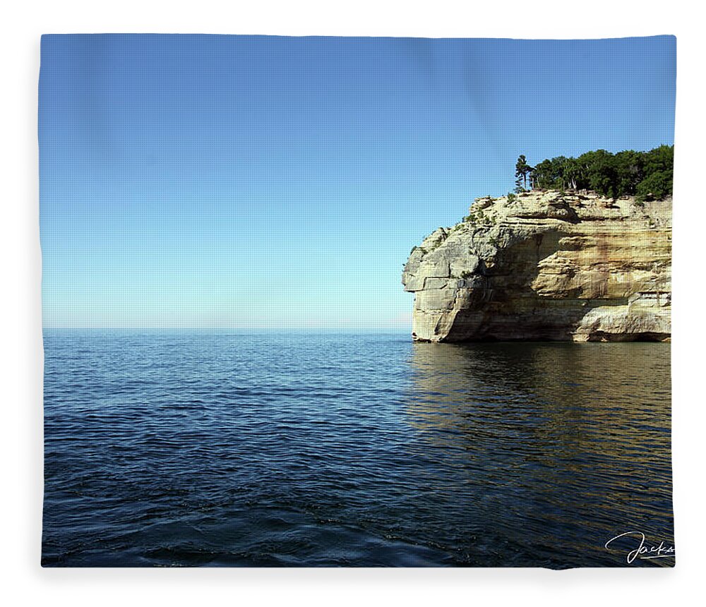 Pictured Rocks Fleece Blanket featuring the photograph Pictured Rocks #2 by Jackson Pearson