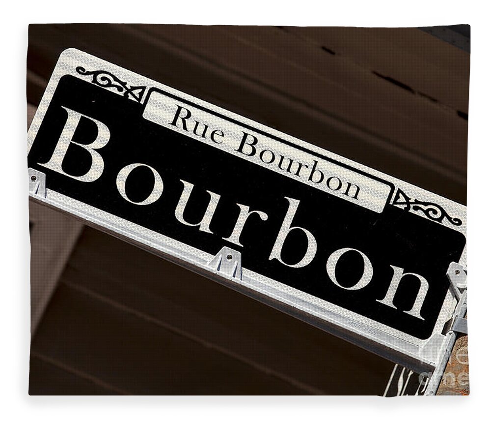 New Orleans Fleece Blanket featuring the photograph Rue Bourbon Street - New Orleans #2 by Anthony Totah